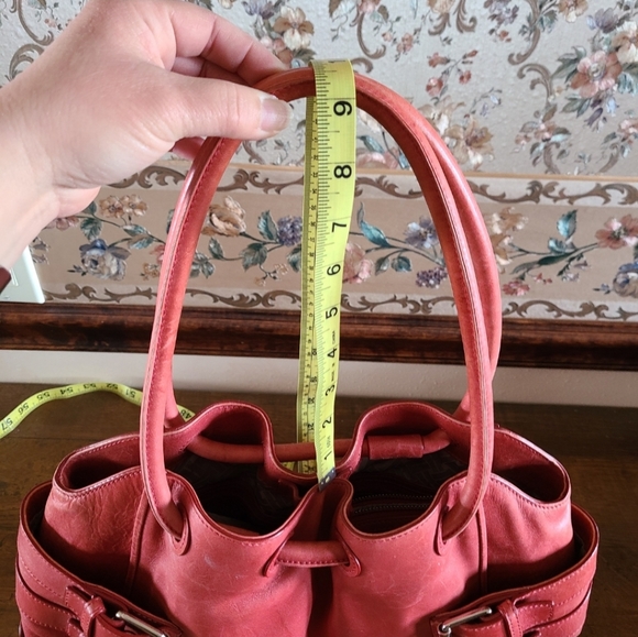 Cole Haan Vintage Red Genuine Leather Handbag Shoulderbag - Picture 15 of 15